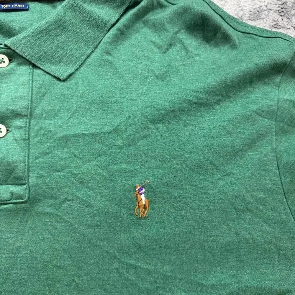 Polo Ralph Lauren long sleeve green polo cotton size XL